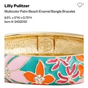 LILLY PULITZER Enamel Bangle Palm Beach